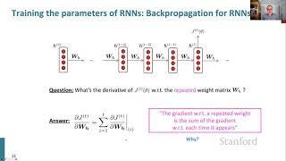 Stanford CS224N NLP with Deep Learning  Winter 2021  Lecture 6  Simple and LSTM RNNs [upl. by Bazil]