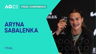 Aryna Sabalenka Press Conference  Australian Open 2023 Final [upl. by Siger906]