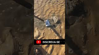 Olha o tamanho achei com Detector ouro boradetectar detectorismo minelab [upl. by Airamat942]