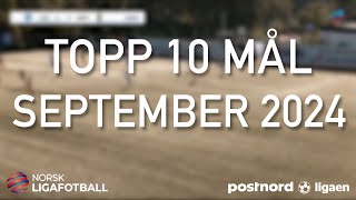 Topp 10 mål fra september  PostNordligaen [upl. by Rusell]