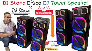 DJ Stone Disco DJ tower speaker Dj djspeaker towerspeaker hometheater Djstonespeakers explore [upl. by Ikkim]