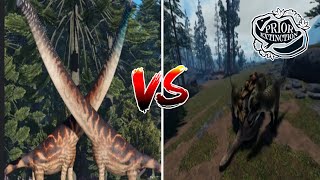 Tarbosaurus VS Sauroposeidon  Prior Extinction roblox [upl. by Iva]