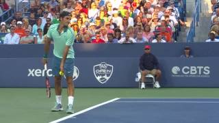 COURTSIDE with Federer and Monfils [upl. by Marlo]