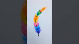 Easy Feather Art Drawing  Oil Pastels Painting yt art shorts ytshorts diy MissAgrawal21kids [upl. by Jerome554]