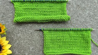 NoCurl Edge in Stockinette Stitch [upl. by Bevash]