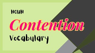 What does Contention mean [upl. by Eilama]