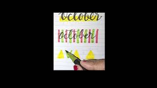 Lettering Octoberhandlettering calligraphy youtube october [upl. by Trumaine]