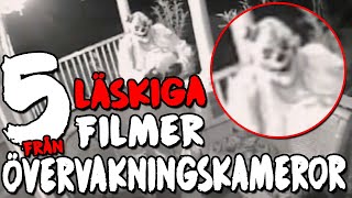 5 Läskiga filmer från övervakningskameror [upl. by Yllom]