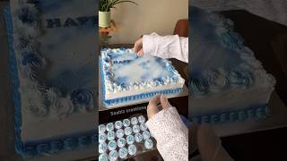 Simplest method to write on cake with help of letter cutters🔠cakedecorations cakewriting [upl. by Hadeis]