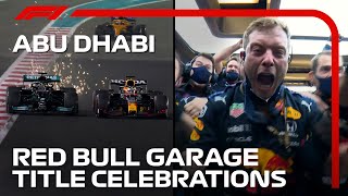 Red Bull Garage Watches Dramatic Final Lap  2021 Abu Dhabi Grand Prix [upl. by Gere]