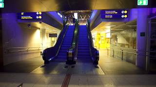 Norway Oslo Central Railway Station 20X escalator 5X elevator 2X moving sidewalk [upl. by Cohbert]