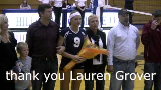 Hillsdale College Volleyball Senior Day 2012 [upl. by Nogaem696]