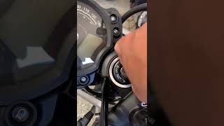 How to lock the steering on 2024 Triumph Scrambler 900 [upl. by Eidnim]