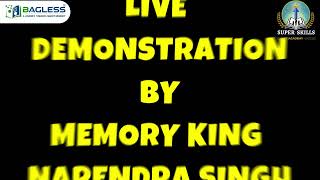 LIVE DEMONSTRATION BY MEMORY KING NARENDRA SINGH goa education [upl. by Aitahs]