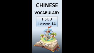 HSK 3 Lesson 14 Vocabulary [upl. by Ymirej]