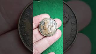 Coin of the day 1853 Half Penny 1559000 minted [upl. by Krik]