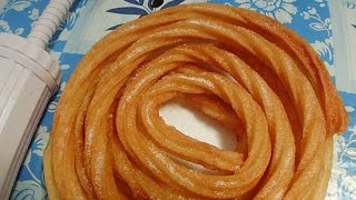 receta de churros españoles inmejorableharina agua y sal tradicional [upl. by Featherstone]