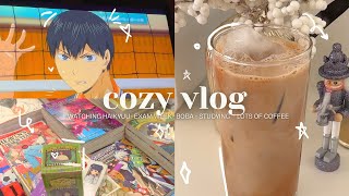 cozy vlog uni days playing genshin studying bubble tea fall vibes haikyuu [upl. by Ciri]