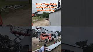 YOUR METAL ROOF NEEDS THIS Butyl Tape steelbuildings metal roofing metalbuildings [upl. by True]