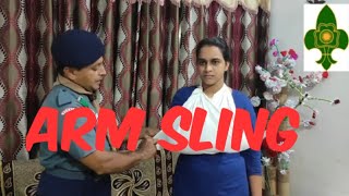 ARM SLINGLarge Arm Suspension SlingPart32First AidScoutsampGuidesScout Masters CornerJoseph [upl. by Lanaj]