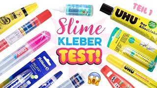 SCHLEIM  KLEBER im TEST Geheimnis für perfekten SLIME Teil 1  Slime selber machen Deutsch [upl. by Elrebmik860]