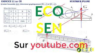 Statique Plane  Exercice 11 sur 20 [upl. by Amhser]