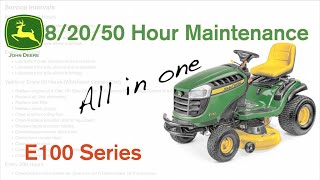 John Deere Lawn Tractor Maintenance 82050 Hour Maintenance Intervals Covered [upl. by Melda]