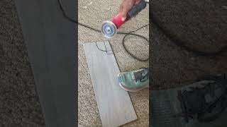 Diamond Blade Cutting Tile tilecutting using grinder diamond blade cutting tile [upl. by Odnalra]