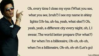 Travie McCoy Ft Bruno Mars  Billionaire lyrics [upl. by Turpin117]