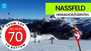 Nassfeld Hermagor Austria  ski run 70 from top to bottom [upl. by Jamima]