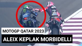 DetikDetik Aleix Espargaro Keplak Kepala Morbidelli di FP2 MotoGP Qatar 2023 [upl. by Burman]