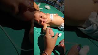 newborn baby blood collection🙏🙏ytshortsviralvideoshortsyoutubeshortstrendingdivyaverma2401 [upl. by Inaj]