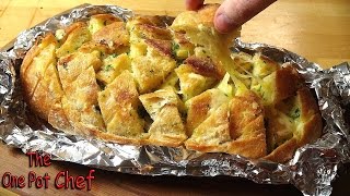 Cheesy Pull Apart Garlic Bread  One Pot Chef [upl. by Rozella]