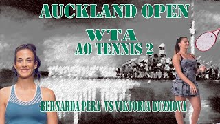 Bernarda Pera vs Viktoria Kuzmova 🏆 ⚽ Auckland Open 02012023 🎮 gameplay on AO [upl. by Edrock]