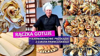 Rączka gotuje karnawałowe przekąski z ciasta francuskiego [upl. by Kerwon]