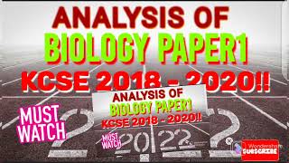 KCSE Biology Paper 1  Setting trends 2022 [upl. by Ardnuek]