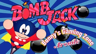 Bomb Jack Arcade  Tehkan  1984 Mame Batocera 40 60Hz [upl. by Enneibaf]