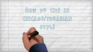 Citing  How to Cite in ChicagoTurabian Style A Three Minute Tutorial [upl. by Yvi]