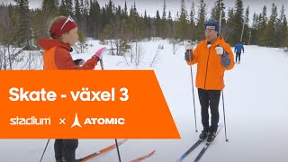 Längdskidskola Skate – växel 3 med Johanna och Henke [upl. by Ahsened]