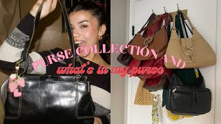 my purse collection  what’s in my purse 👜🫶🏼🎀✨ [upl. by Etnasa]