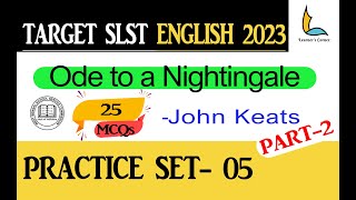 Ode to a Nightingale  John Keats  Important MCQs  SLST English MCQ  Romantic poetry  Part2 [upl. by Lundeen405]