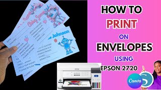 Back To School Craft How to Print Envelopes using Canva and Silhouette Studio and Epson Printer [upl. by Nauqes]