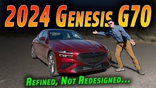 The 2024 Genesis G70 Gets More Power Standard But Otherwise The Changes Are Minor  2024 G70 Review [upl. by Irvin]