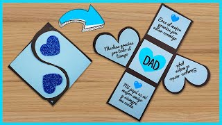 💙🧐Hermosa tarjeta plegable para el día del padre 🧐💙 Especial día del padre 🥰 Fahers Day Card Easy [upl. by Dreher]