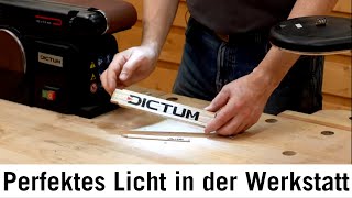 Licht in der Werkstatt  Tipps für optimale Arbeitsplatzbeleuchtung werkstattausrüstung dictum [upl. by Leinoto]