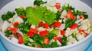 How to Make Napa Cabbage Salad  Cabbage Salad Recipe  Most Satisfying Salad Recipe  Dars Kitchen [upl. by Fish108]