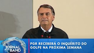 PGR receberá o inquérito do golpe na próxima semana  Jornal da Band [upl. by Klimesh]