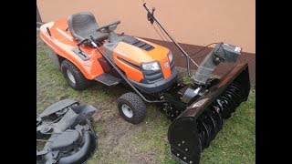 Traktorek kosiarka Husqvarna CTH200XP odśnieżarka snowblower [upl. by Bashuk]