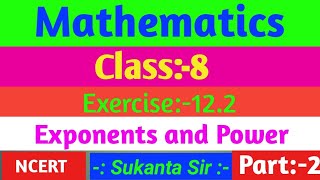 class 8 maths exercise 122।। class 8 maths chapter 12।। maths class 8 exercise 122 [upl. by Eelnayr605]