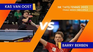 NK Tafeltennis 2023 Kas van Oost  Barry Berben [upl. by Notsua11]